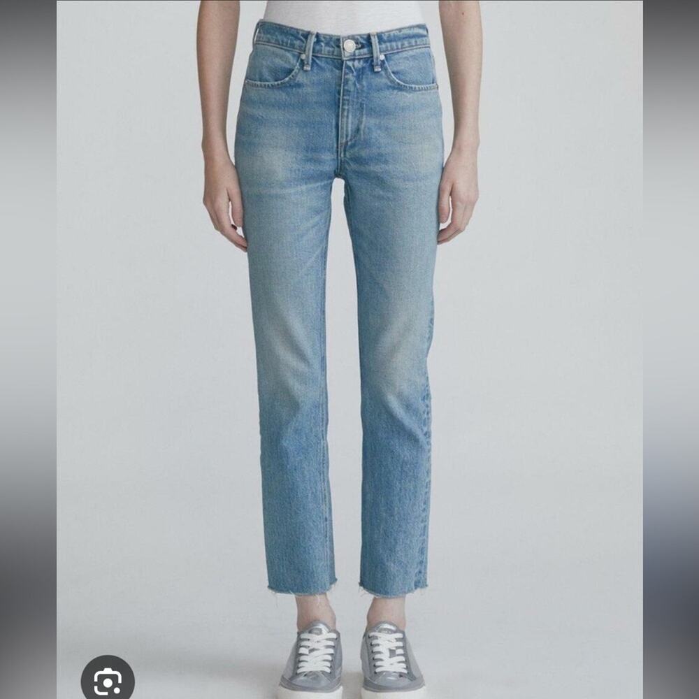 rag & bone Straight Leg Jeans - Medium Blue
